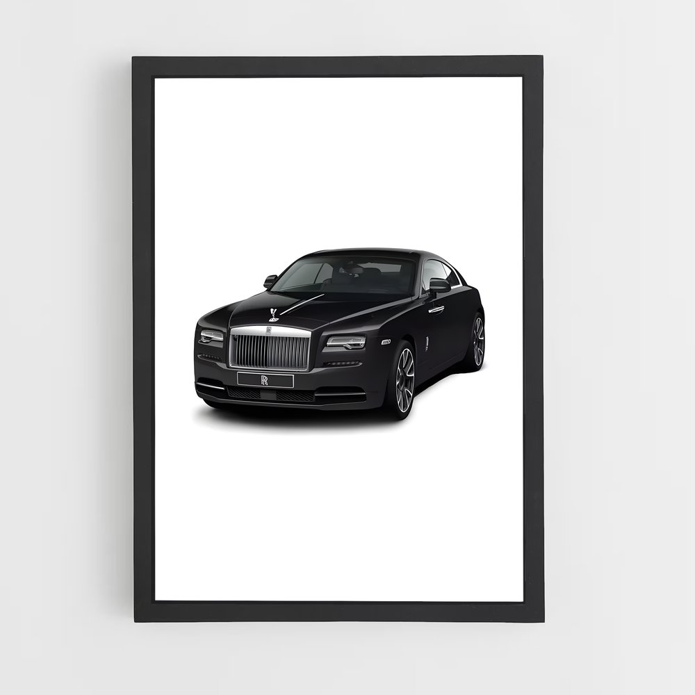 Poster badge chic Wraith noir – affiche Rolls-Royce (vue 2)